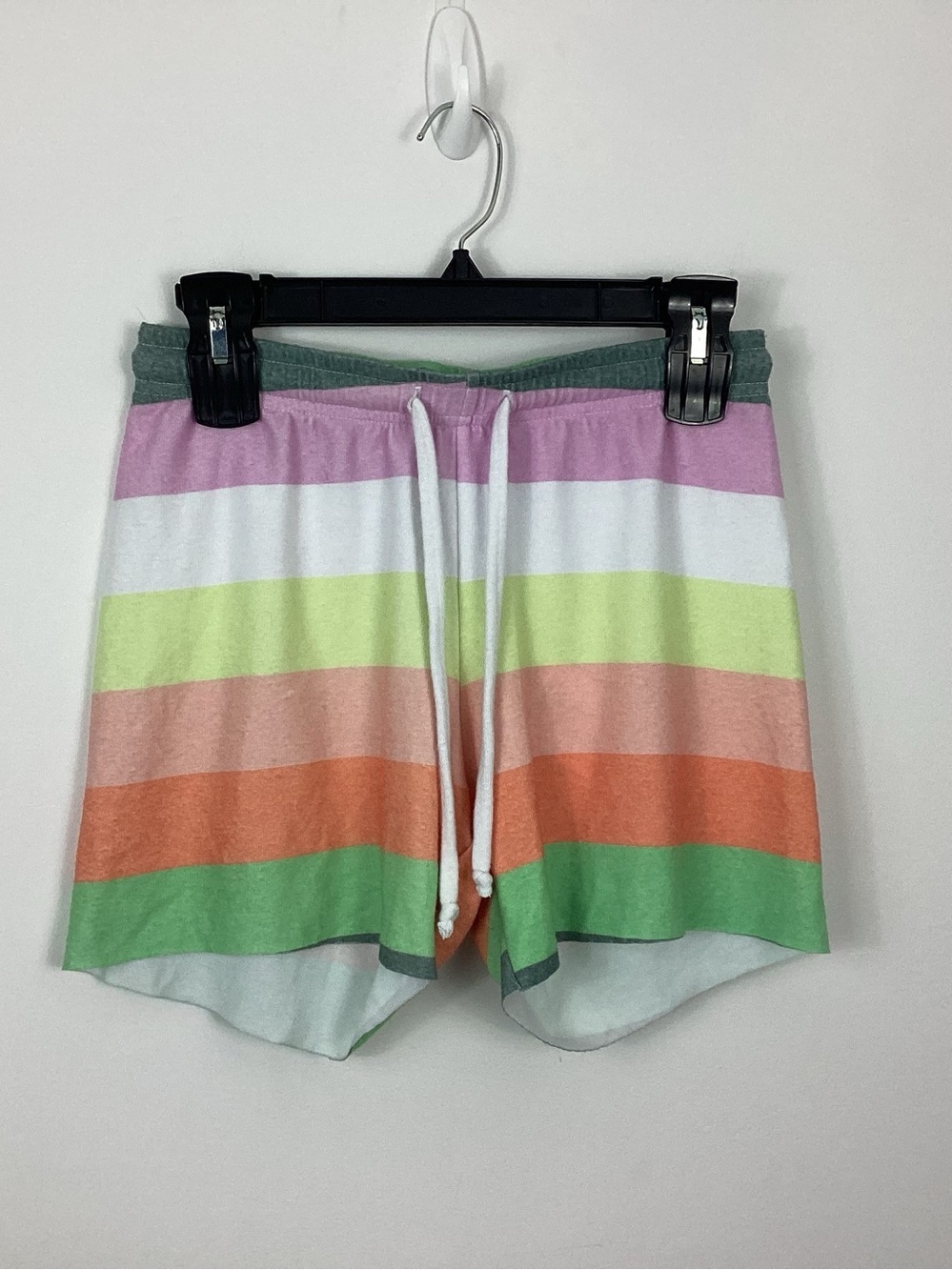 Wildfox Carter Drawstring Rainbow Striped Shorts Size XS NWT